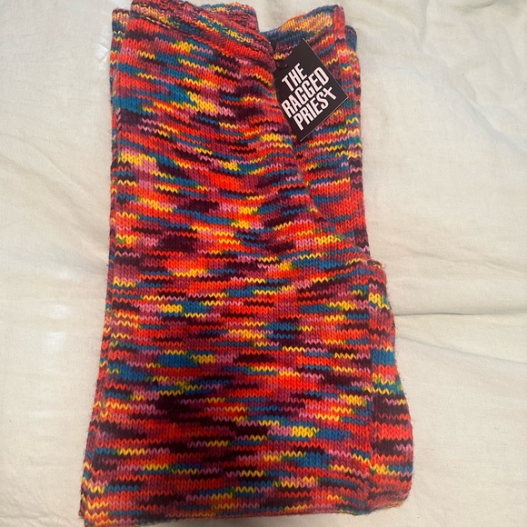 The Ragged Priest Space Dye Wide Leg Blasted Knit Pants Size Extra Small NWT - Picture 2 of 4